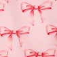 PJ Salvage "Ribbons & Bows" Flannel PJ Shorts -Candy Pink