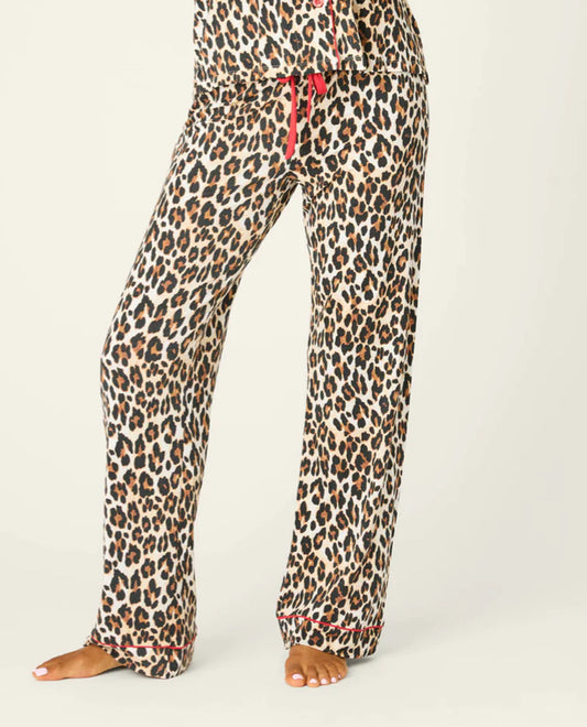 PJ Salvage "Holiday Dreams" Leopard Print Pants