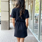 Spanx AirEssentials Cinched T-Shirt Dress-Very Black