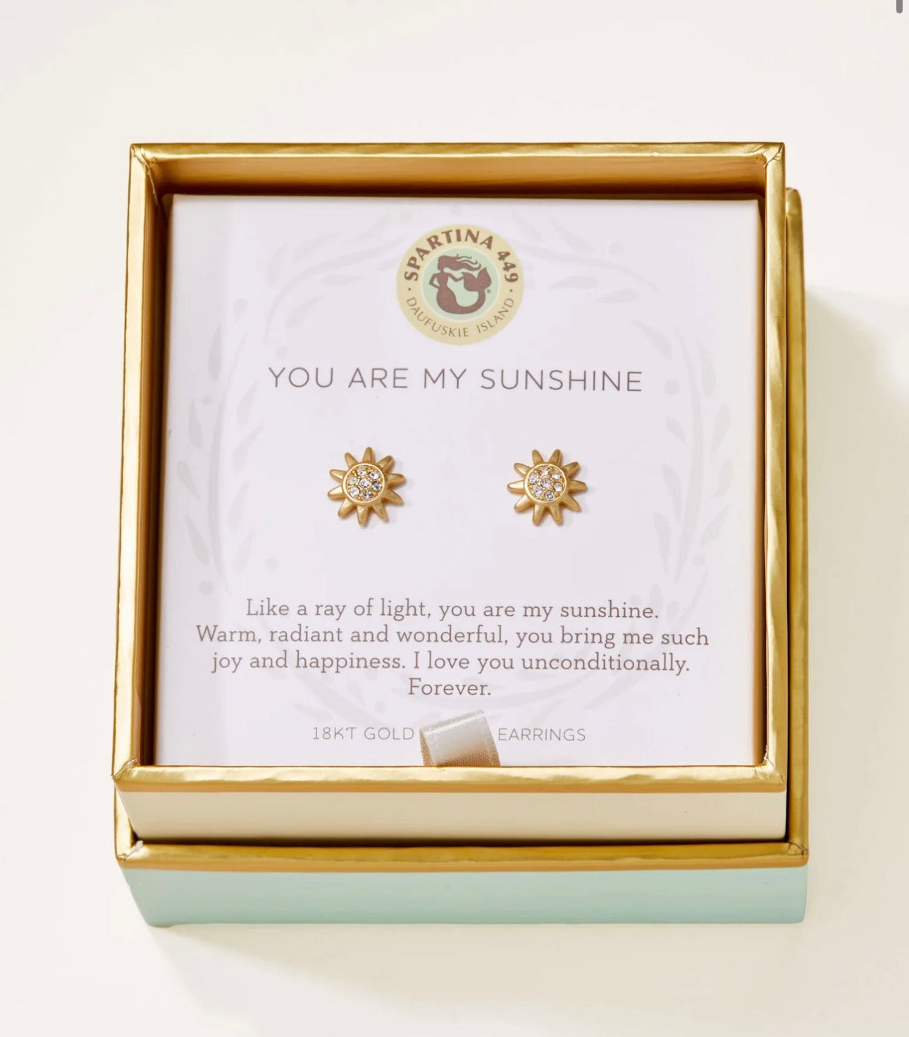 Spartina 449 Sea La Vie Stud Earrings - Sun/Sunshine-Silver