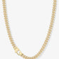 Melinda Maria “Pavé Julian” Cuban Chain Necklace-Gold/White CZ