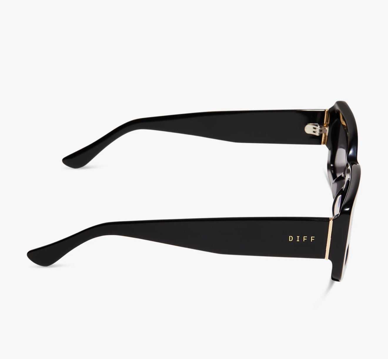 Diff Eyewear “Indy” Black Grey Polarized Sunglasses