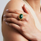 Dean Davidson Forme Gemstone Statement Ring-Malachite