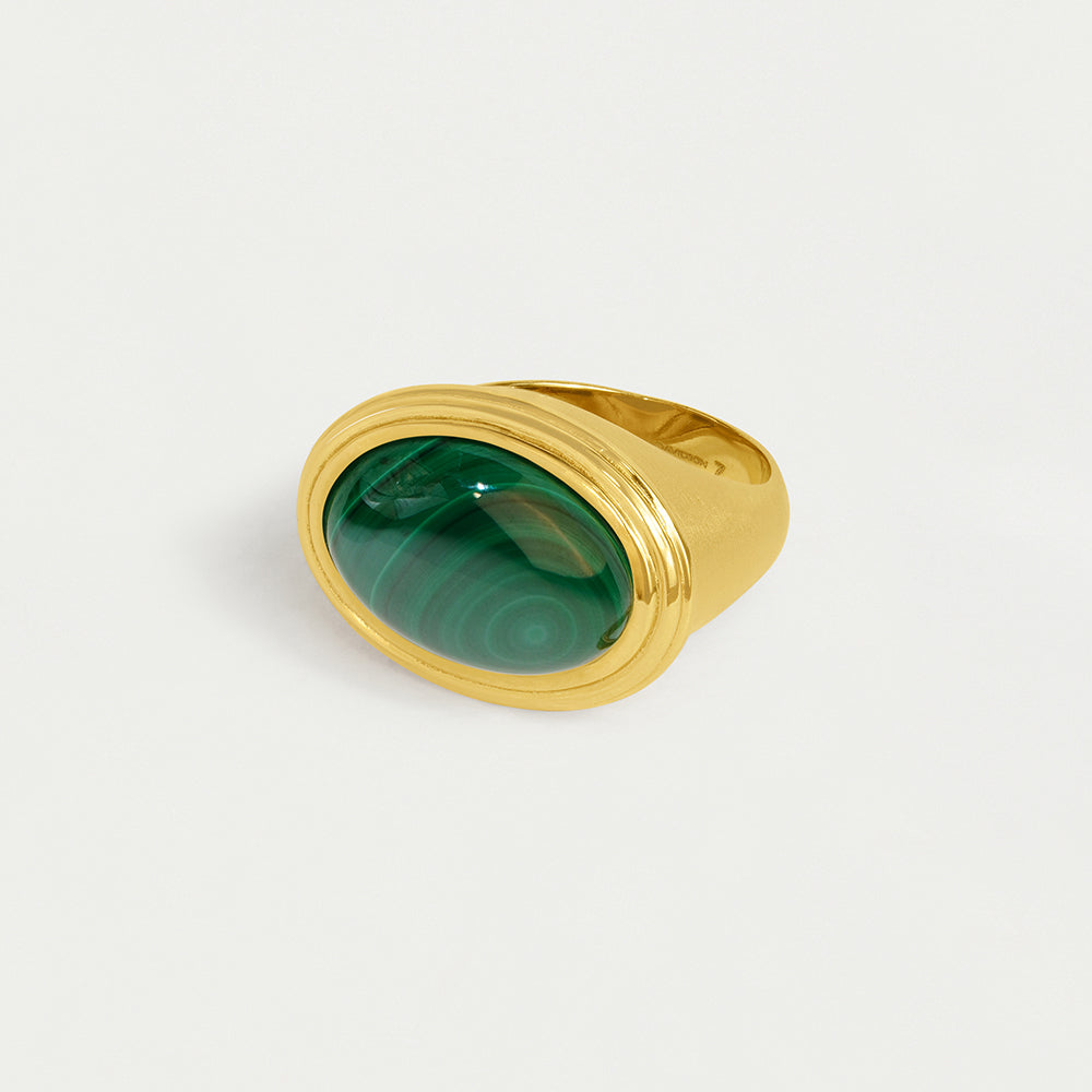 Dean Davidson Forme Gemstone Statement Ring-Malachite