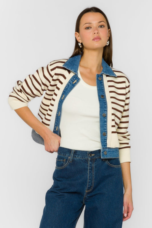 Velvet Heart "Francis" Striped Jacket-Cloves
