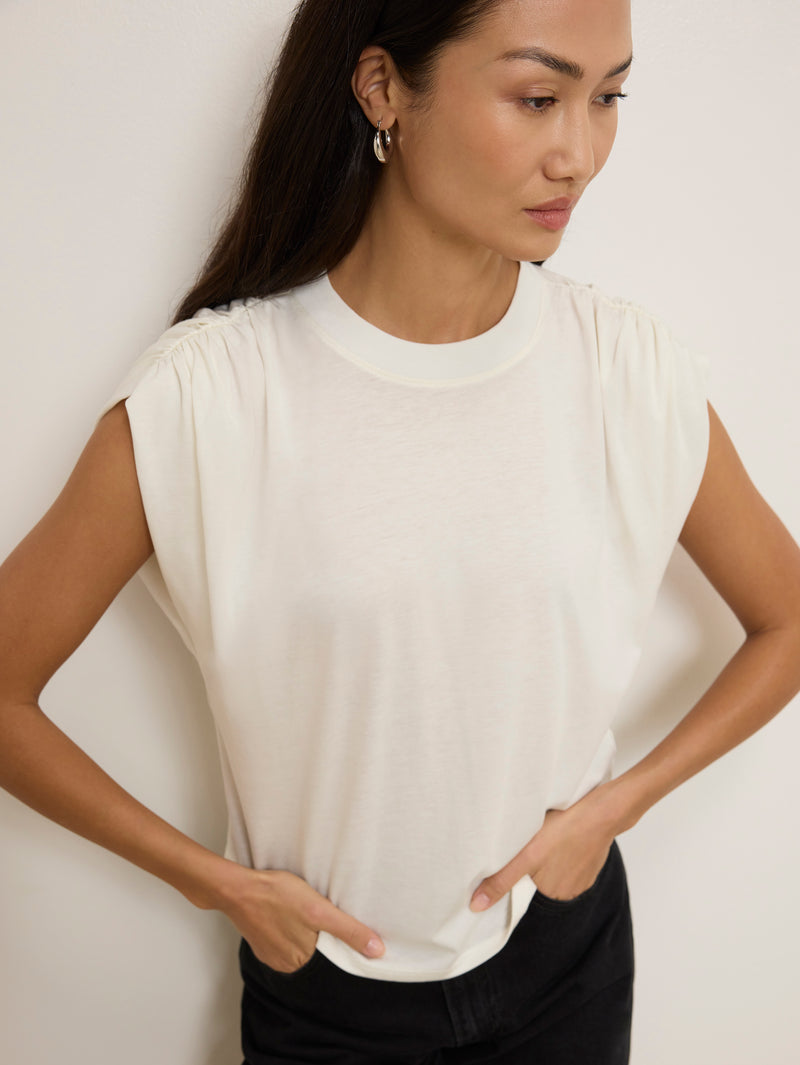 Nation LTD "Frankie" Muscle Tee-Porcelain