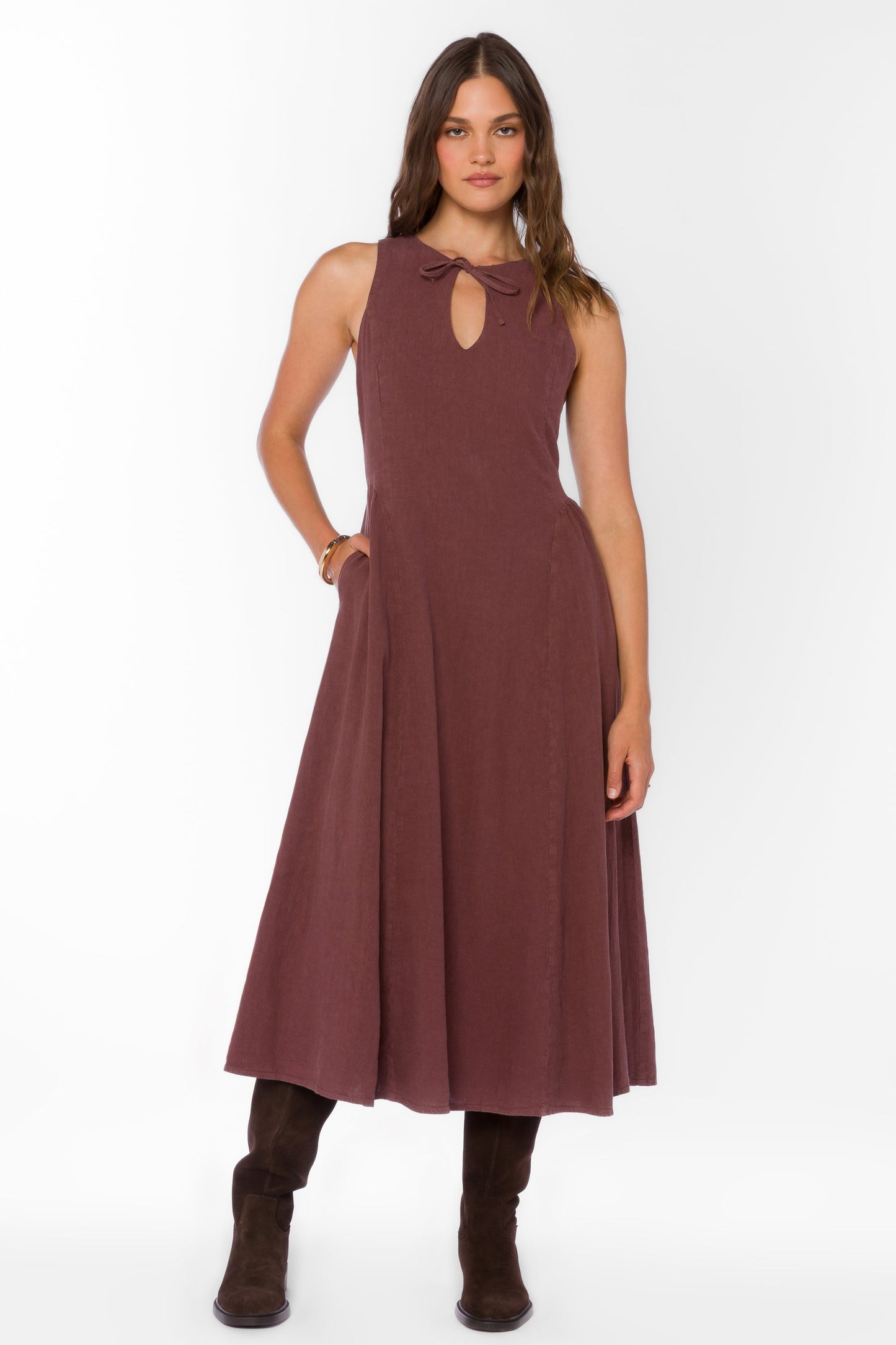 Velvet Heart "Franny" Dress- Blackberry Wine