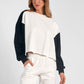 Elan Colorblock Sweatshirt-White/Black