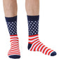 Living Royal Men's Bamboo Crew Socks-Flag