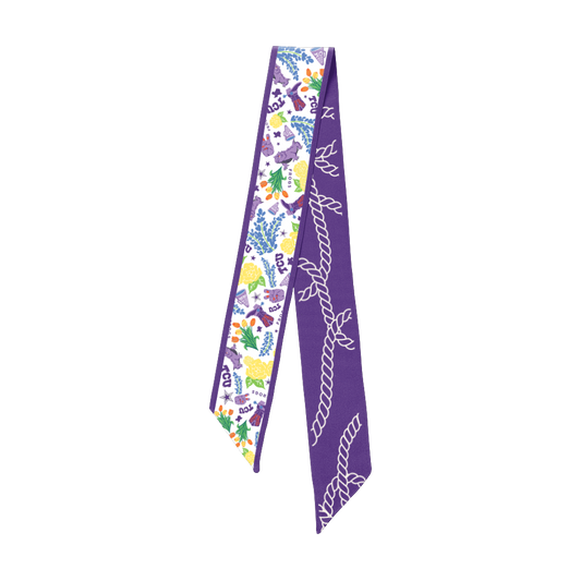 Saturday Silks "Horned Frogs" Skinny Scarf