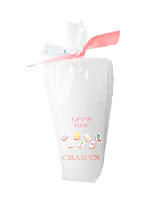 Taylor Paladino "Let's Get Crackin'" Frosted Cups, Set of 6