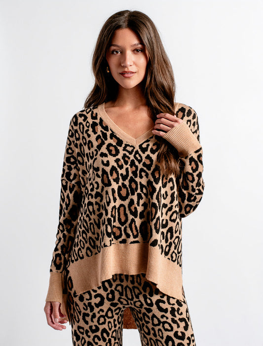 Kerisma "Wagner" Leopard Top - Camel Multi