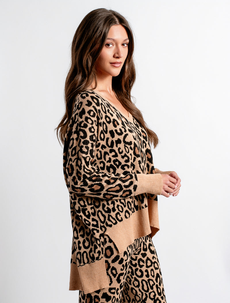 Kerisma "Wagner" Leopard Top - Camel Multi