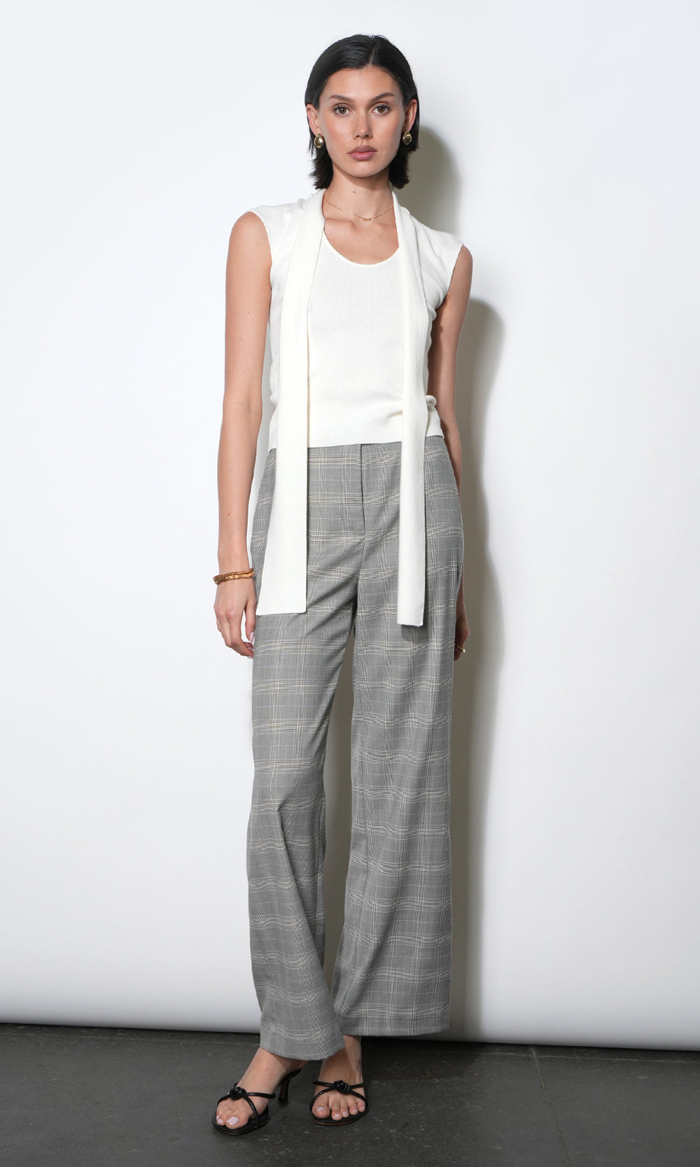 Greylin "Hannah" Scarf Knit Top-Ivory