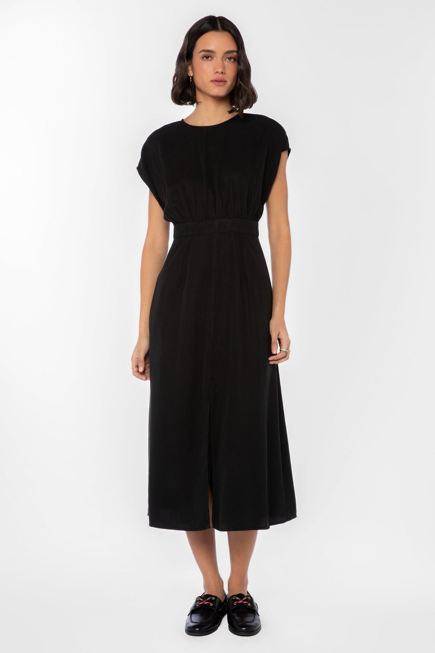 Velvet Heart "Geneve" Cap Sleeve Dress-Black