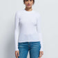 Nation LTD "Gina" Slim Mock Neck-White