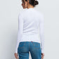 Nation LTD "Gina" Slim Mock Neck-White
