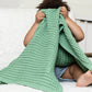 Bella Tunno Waffle Baby Blanket - Sea Foam