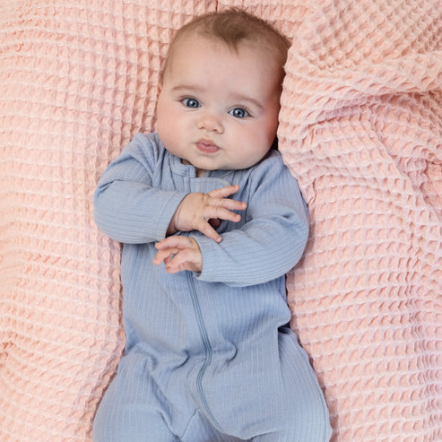 Bella Tunno Waffle Baby Blanket - Blush