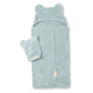 Bella Tunno Hooded Towel + Wash Mitt Set - Fog