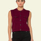 Velvet Heart “Gretchen” Sleeveless Sweater- Dark Cherry