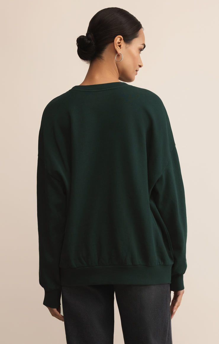Z Supply Bright Sunday Sweatshirt - Garland Green
