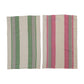 Hazel Mazel Striped Woven Tea Towels (Set of 2)- Pink/Green