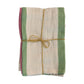 Hazel Mazel Striped Woven Tea Towels (Set of 2)- Pink/Green