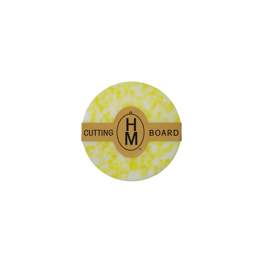 Hazel Mazel 11 3/4" Round Cutting Board-Yellow