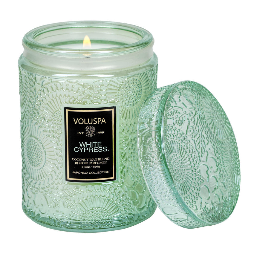 Voluspa “White Cypress” 5.5oz Small Jar Candle