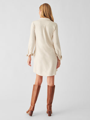 Faherty Legend Sweater Dress-Off White