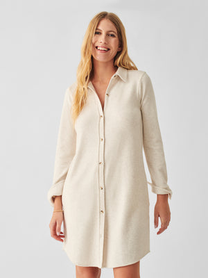 Faherty Legend Sweater Dress-Off White