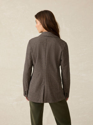 Faherty Inlet Knit Blazer-Houndstooth