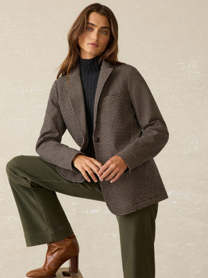 Faherty Inlet Knit Blazer-Houndstooth