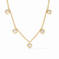 Julie Vos Heart Pearl Delicate Charm Necklace OS