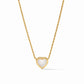 Julie Vos "Heart" Delicate Necklace-Irisdescent Clear Crystal