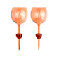 Here's How "Bodie" Riviera Glass- Orange (Set of 2)