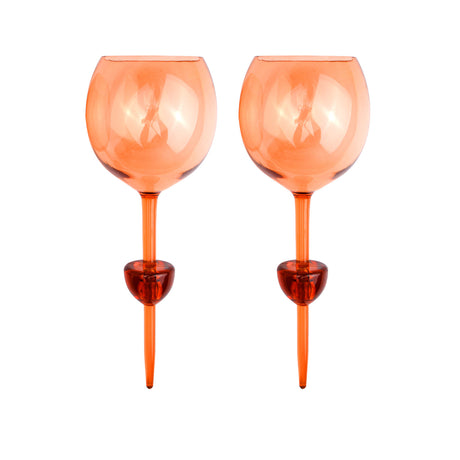 Here's How "Bodie" Riviera Glass- Orange (Set of 2)