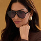 DIFF Eyewear “Tosca II” Black Aubergine Sunglasses