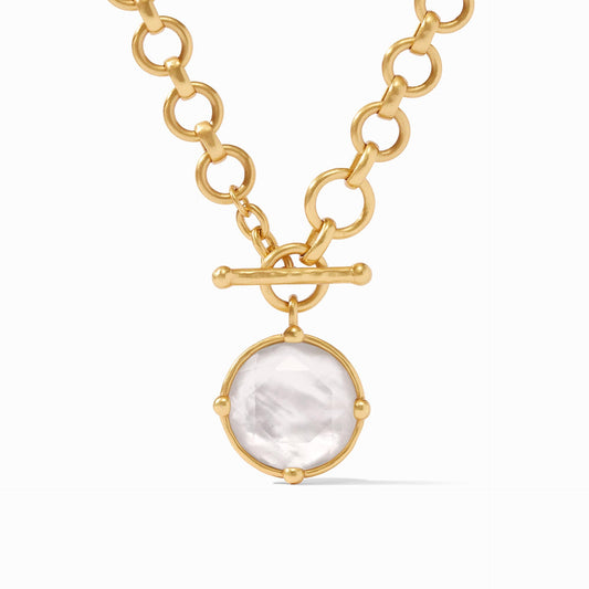 Julie Vos “Honeybee” Demi Necklace-Iridescent Clear Crystal