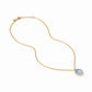 Julie Vos Silver "Honeybee" Solitaire Necklace-Cubic Zirconia