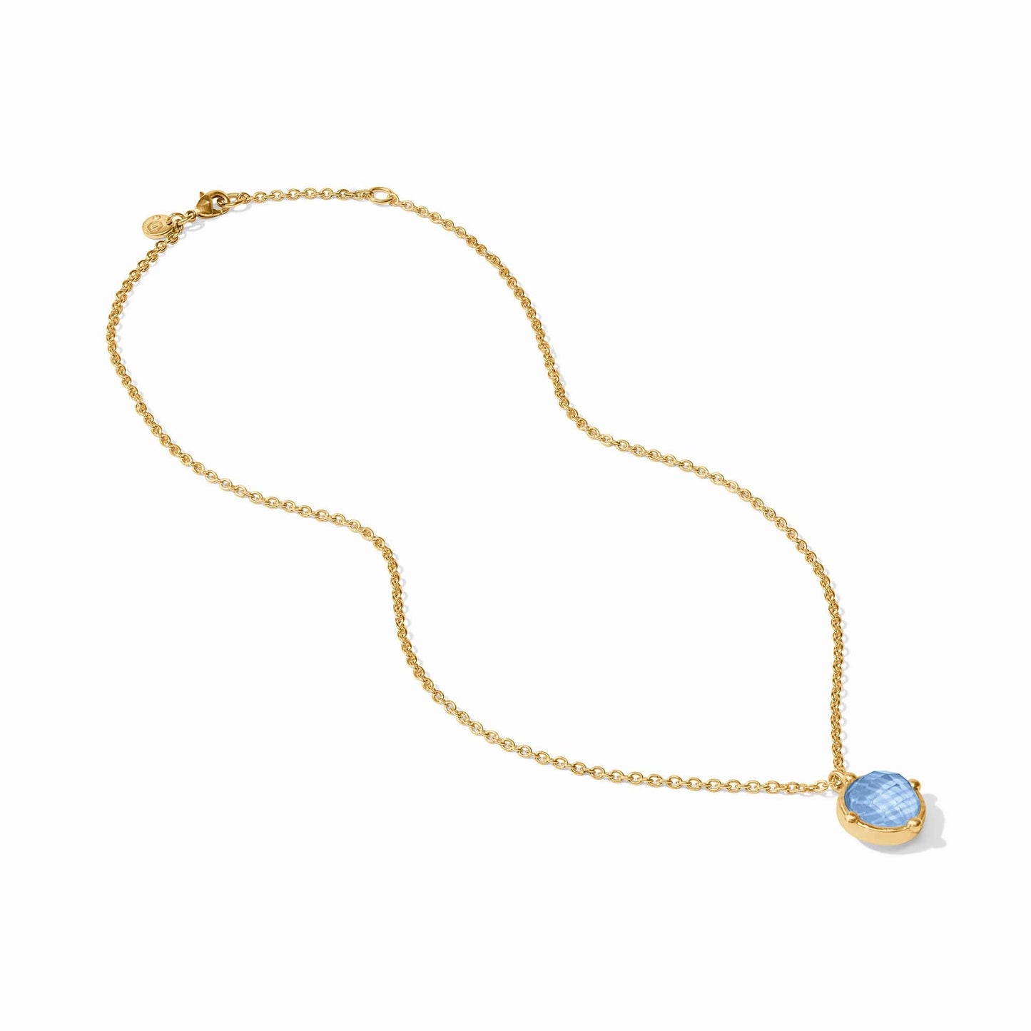 Julie Vos Silver "Honeybee" Solitaire Necklace-Cubic Zirconia