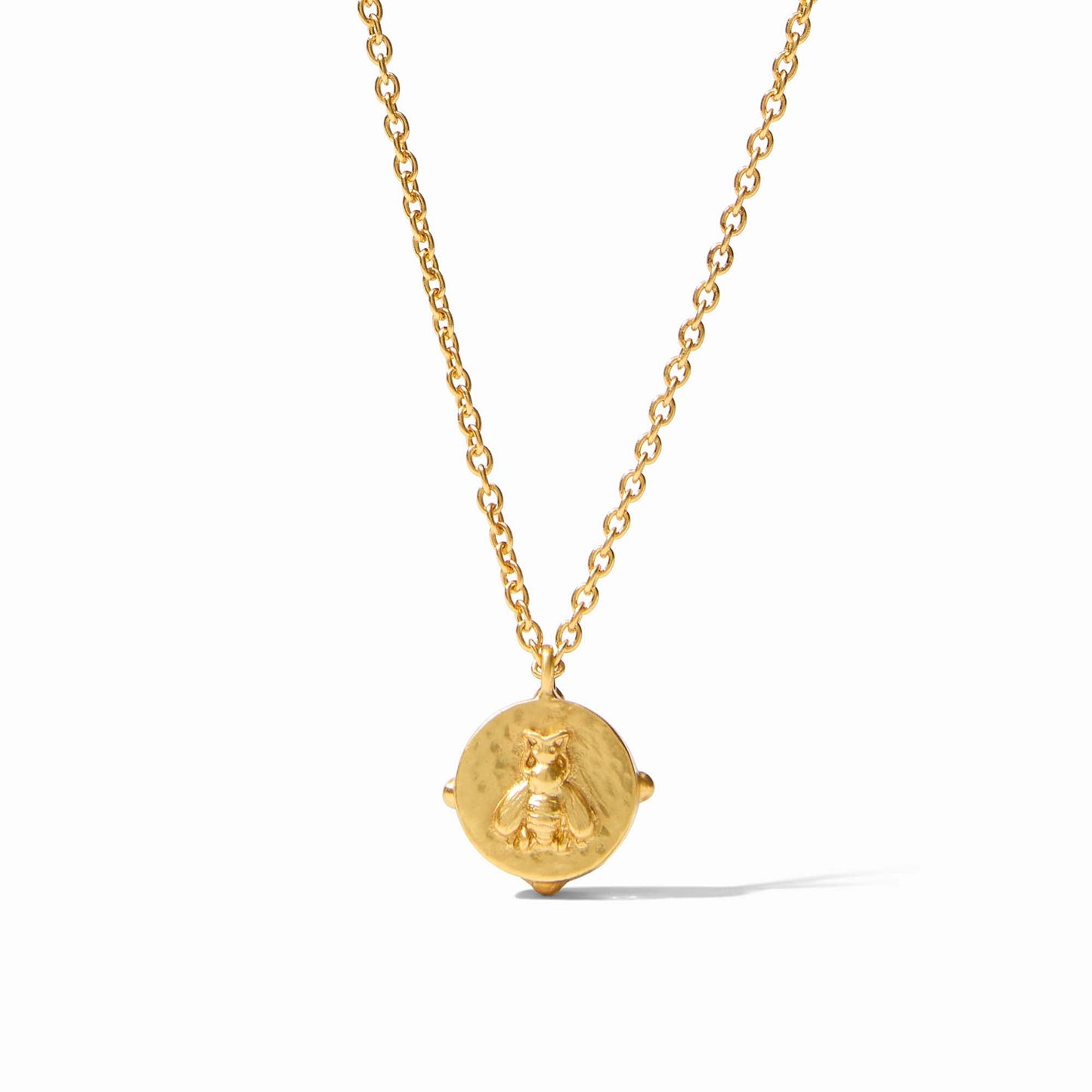 Julie Vos Silver "Honeybee" Solitaire Necklace-Cubic Zirconia