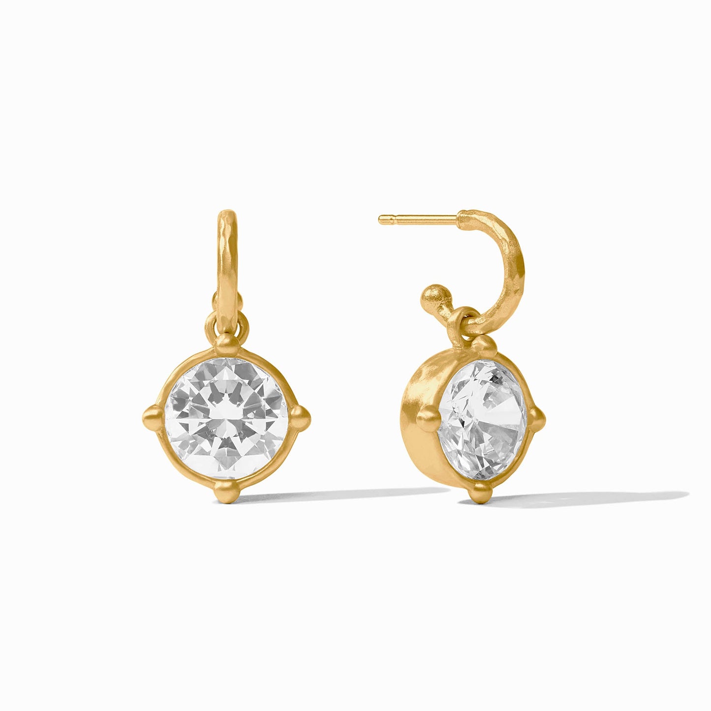 Julie Vos Honeybee Hoop & Charm Earring - Cubic Zirconia