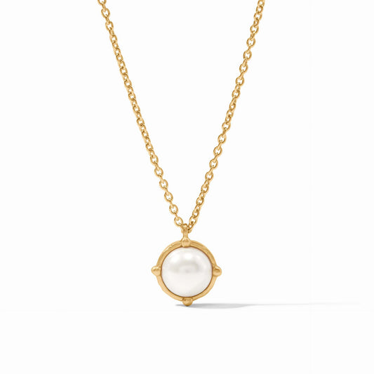 Julie Vos “Honeybee” Solitaire Necklace - Pearl