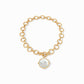 Julie Vos Silver "Honeybee" Statement Necklace-Pearl