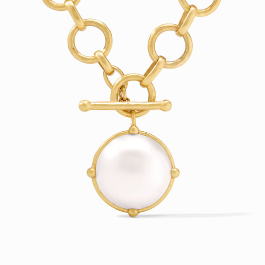 Julie Vos "Honeybee" Statement Necklace-Pearl