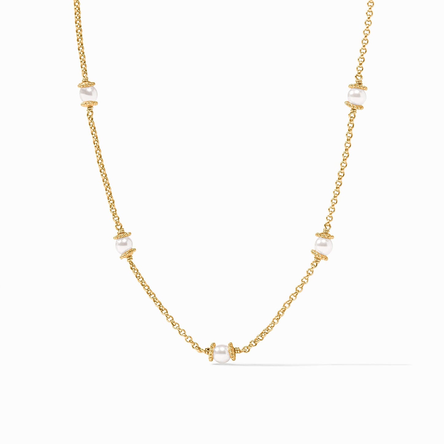 Julie Vos "Hydra” Delicate Station Necklace-Pearl