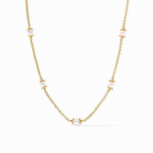 Julie Vos "Hydra” Delicate Station Necklace-Pearl