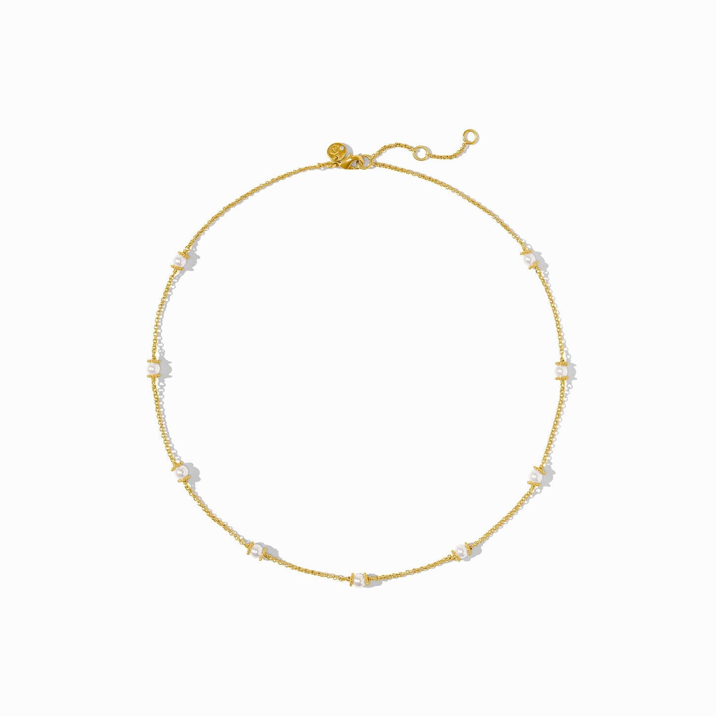 Julie Vos "Hydra” Delicate Station Necklace-Pearl